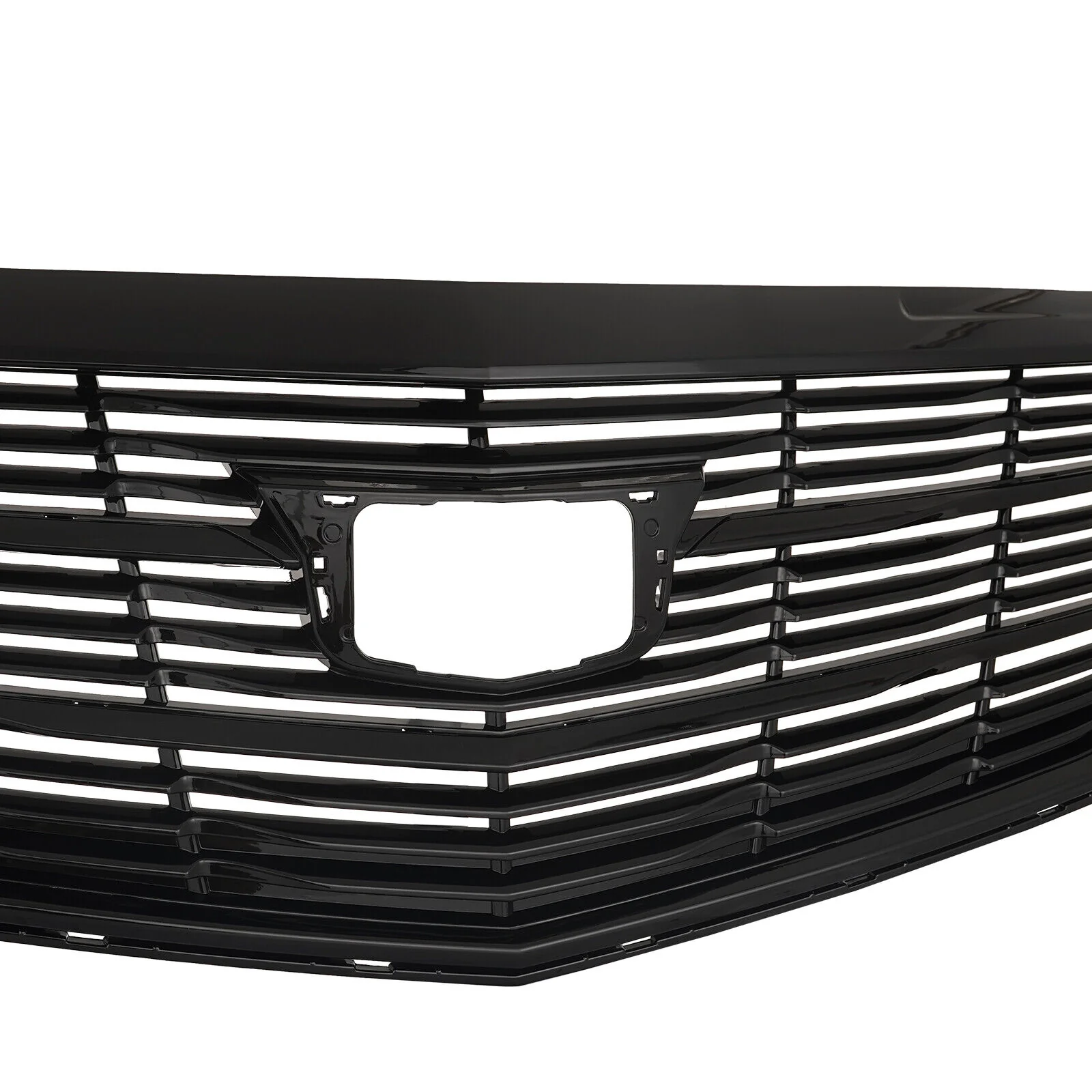 For 2015-2019 Cadillac ATS Front Grille Upper Bumper Grill Gloss Black - Image 4