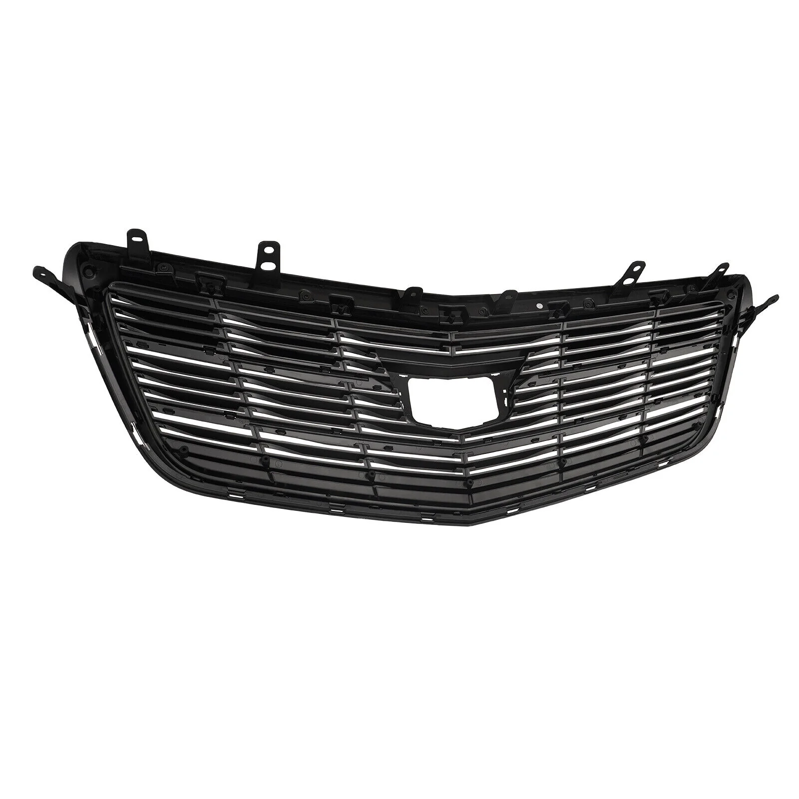 For 2015-2019 Cadillac ATS Front Grille Upper Bumper Grill Gloss Black - Image 9