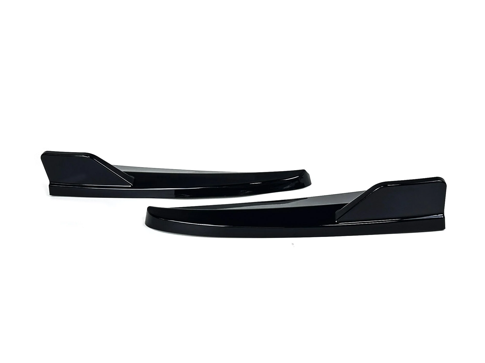 Gloss Black Rear Apron Side Splitter Kits For Mercedes C-Class W205 C300 C350 AMG 2015-2021 - Image 4