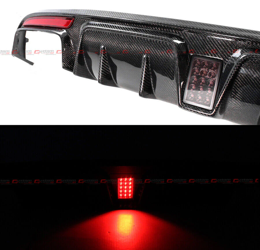 For 2015-2021 Mercedes W205 C300 C450 C43 C63 AMG Sedan Carbon Fiber Rear Bumper Diffuser - Image 3