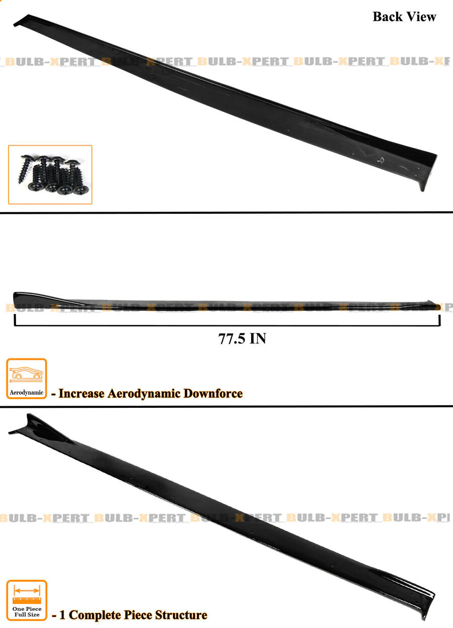 For 2015-2024 Lexus RC300 RC350 RC F Gloss Black Side Skirt Extension - Image 2