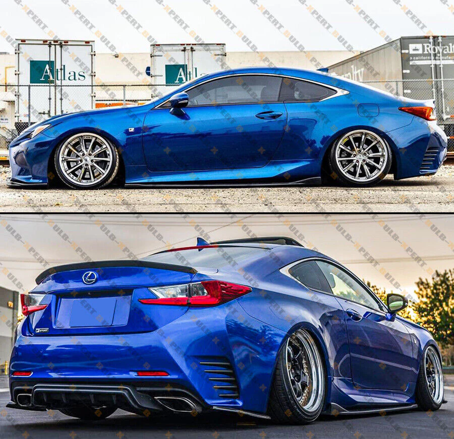 For 2015-2024 Lexus RC300 RC350 RC F Gloss Black Side Skirt Extension - Image 5