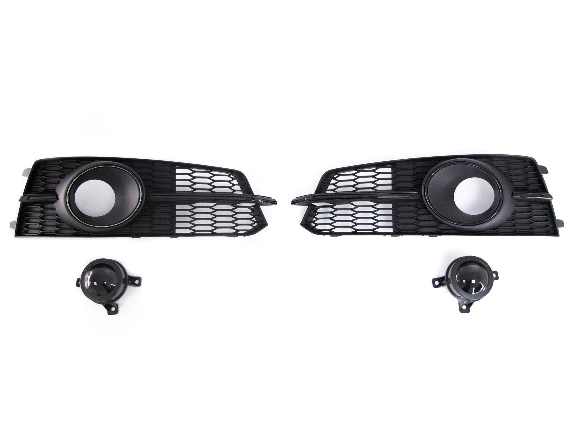 Pair L+R For Audi A6 C7 S-Line 2016-2018 Front Fog Light Grille Bezel w/ ACC Cover - Image 5