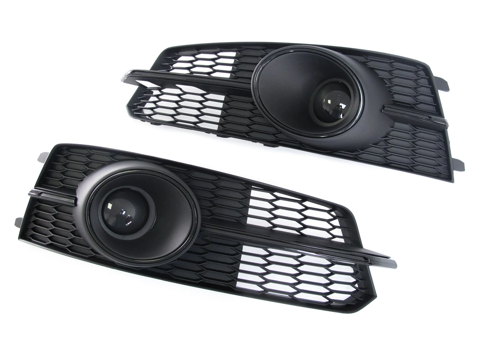 Pair L+R For Audi A6 C7 S-Line 2016-2018 Front Fog Light Grille Bezel w/ ACC Cover - Image 7