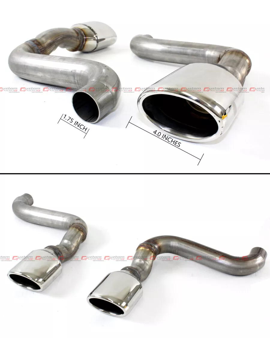 For 2016-2021 Honda Civic Red Led Dual Exhaust Rear Bumper Diffuser + Axle Back Pipes - Image 3