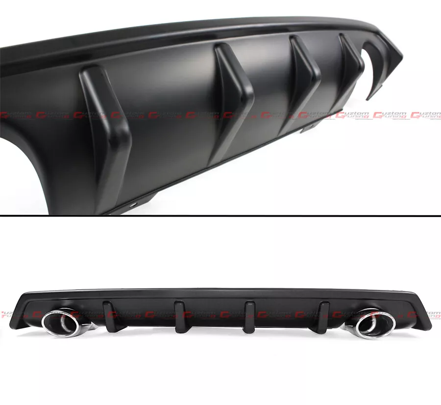 For 2016-2021 Honda Civic Sedan 4-Dr Dual Exhaust Rear Bumper Diffuser + Axle Back Pipes - Image 3