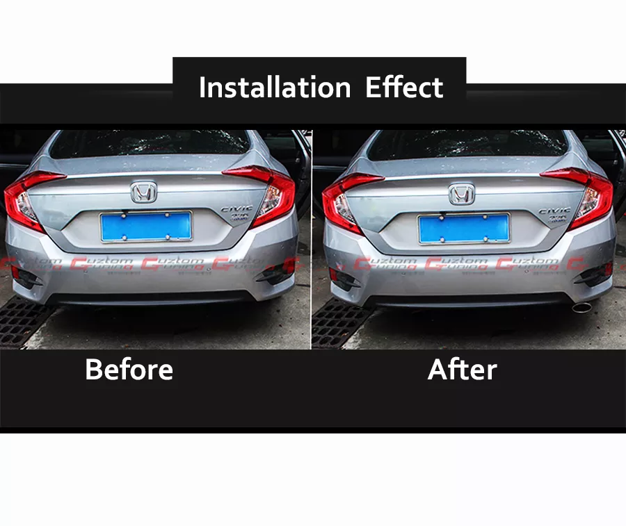 For 2016-2021 Honda Civic Stainless Steel Polished Muffler Exhaust Tip Finisher - Image 3