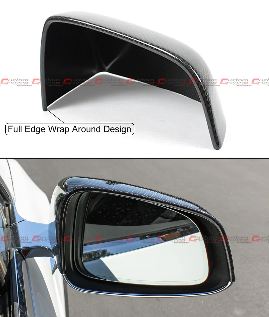 For 2016-2025 Tesla Model X Direct Add-on Real Carbon Fiber Side Mirror Covers Cap - Image 4