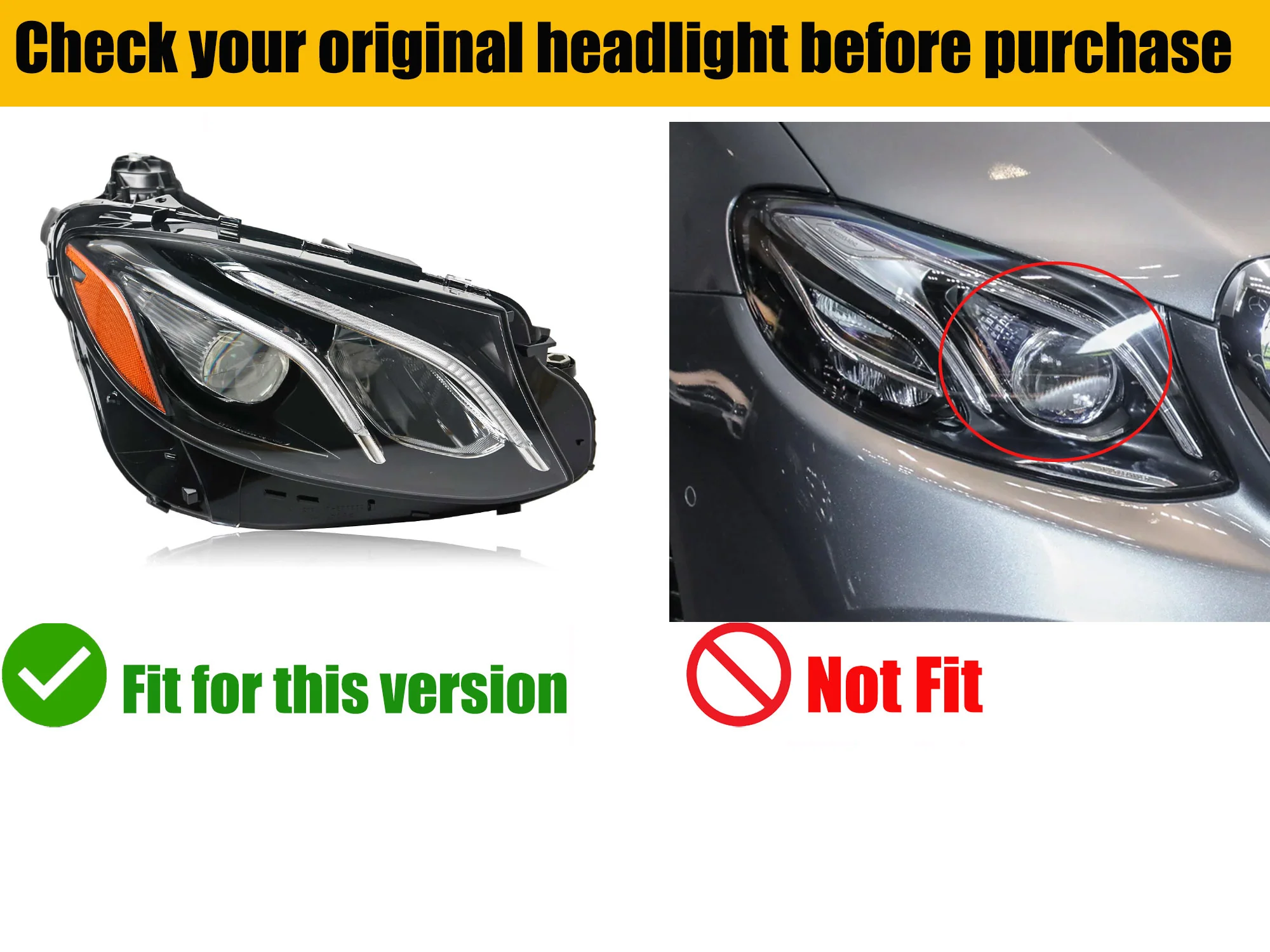 For 2017-2020 For Mercedes Benz E-Class W213 LED Headlight Right Passenger Side [RH] - Image 3