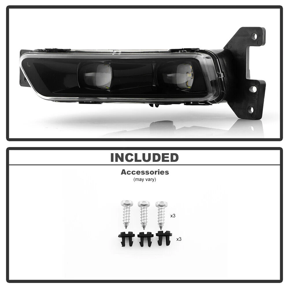 For 2017-2021 Jeep Grand Cherokee SRT LED Bumper Fog Lights Lamps Set Left+Right - Image 4