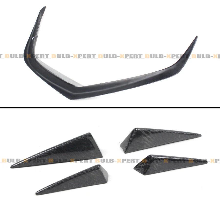 For 2017-2022 Infiniti Q60 Carbon Fiber Rear Bumper Side Vent C Blade Trim Canard - Image 3