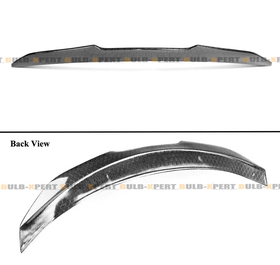 For 2017-2022 Infiniti Q60 Coupe Honeycomb Carbon Rear Trunk Duckbill Spoiler Lip - Image 2