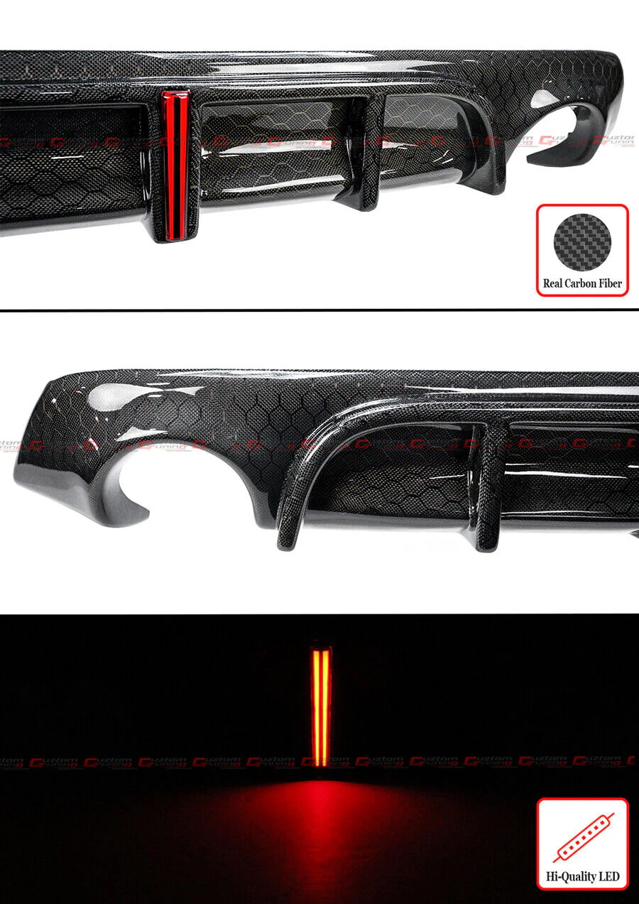 Carbon Fiber Honeycomb Rear Diffuser for 2017–2022 Infiniti Q60 - Image 3