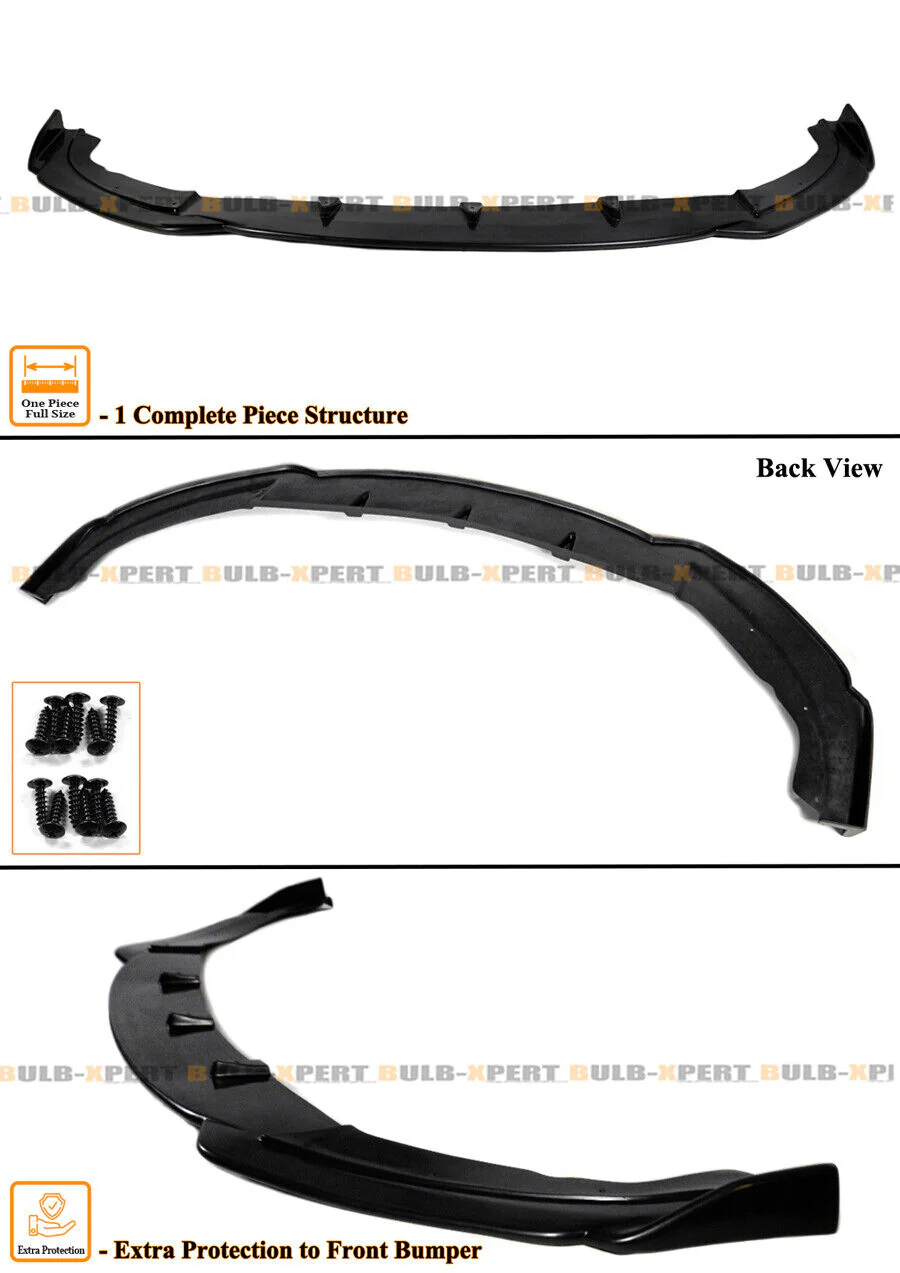 For 2017-2022 INFINITI Q60 Red Sport Front Bumper Lip Spoiler Splitter Black - Image 2