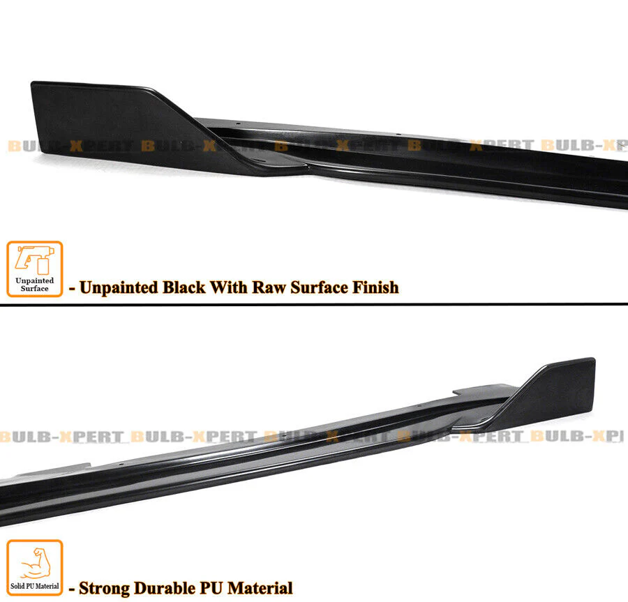 For 2017-2022 Infiniti Q60 Unpainted RS Style Winglet Side Skirt Extension - Image 3