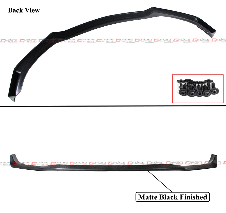 For 2017-2022 Infiniti Q60 V2 Matt Black Full Size 1Pc Front Bumper Lip Splitter - Image 3
