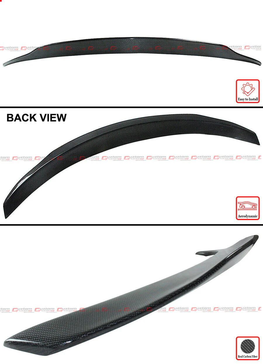 For 2017-2023 Mercedes E-Class W213 Sedan PSM-Style Highkick Carbon Fiber Rear Trunk Spoiler - Image 2