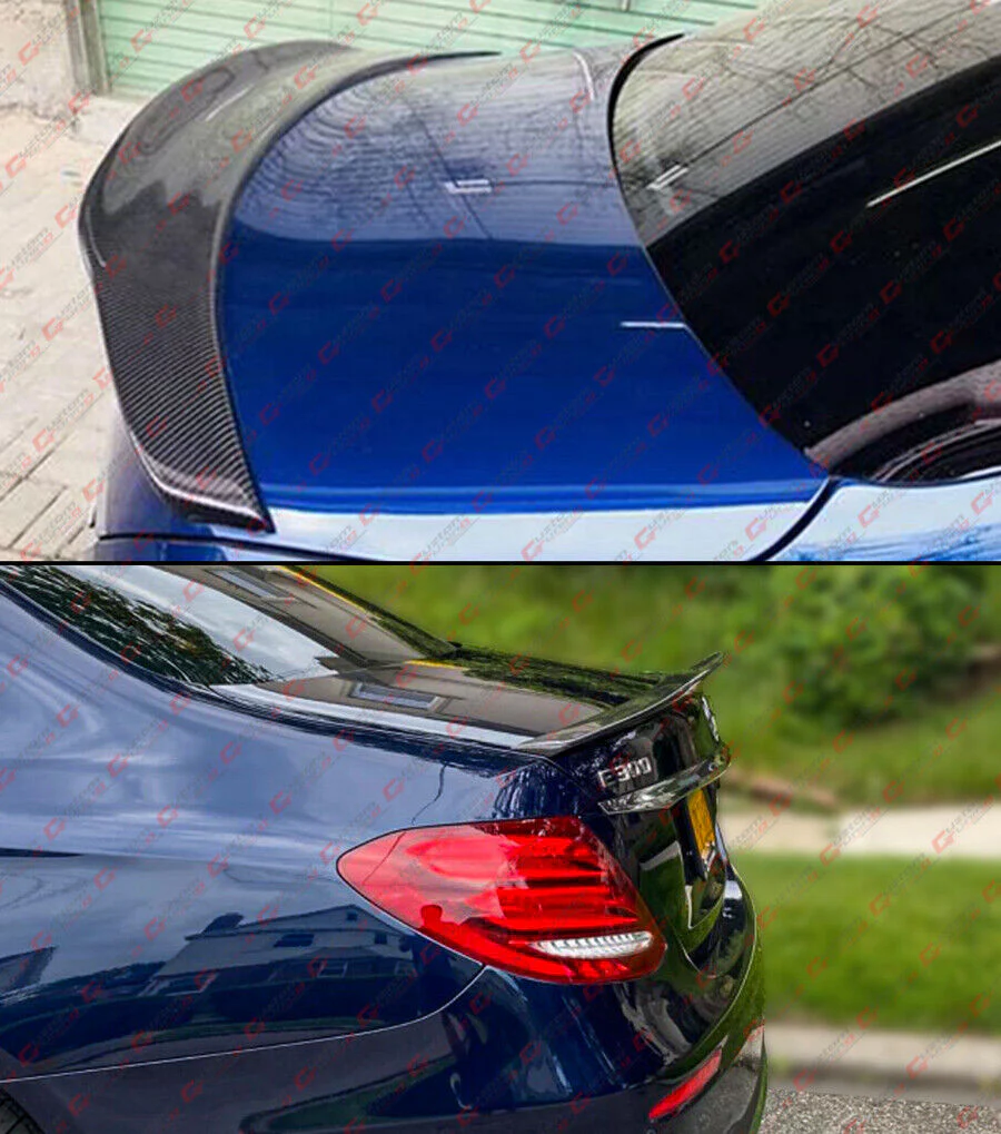 For 2017-2023 Mercedes E-Class W213 Sedan PSM-Style Highkick Carbon Fiber Rear Trunk Spoiler - Image 3