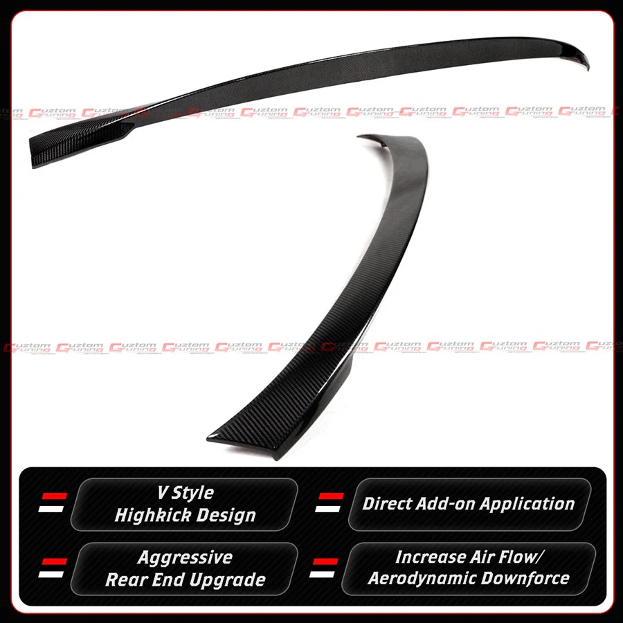 For 2017-2025 Audi B9 A5 S5 RS5 Sportback 4dr V Style Carbon Fiber Trunk Spoiler - Image 5