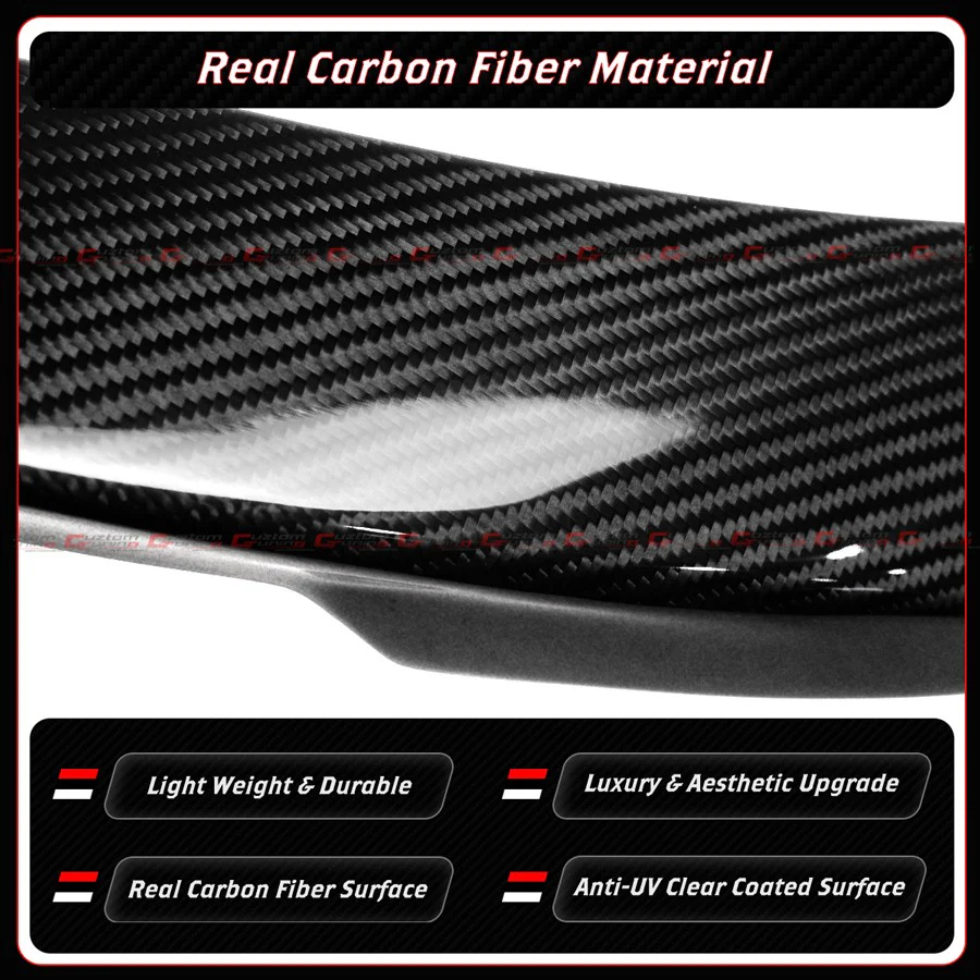 For 2017-2025 Audi B9 A5 S5 RS5 Sportback 4dr V Style Carbon Fiber Trunk Spoiler - Image 6
