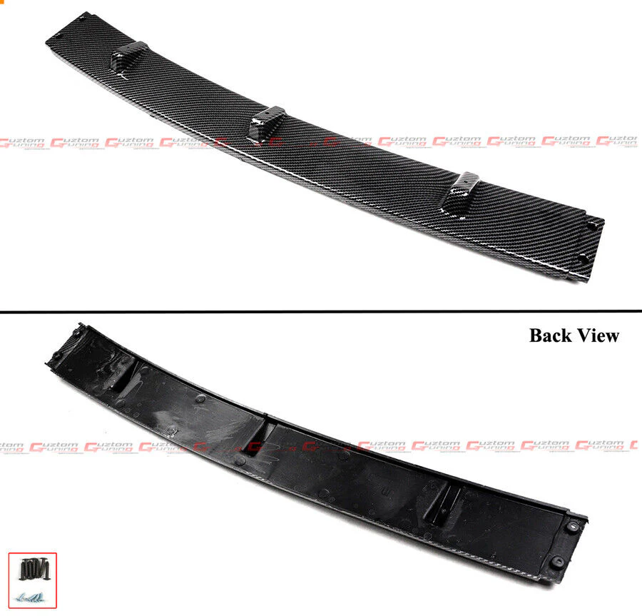 For 2018-2020 Honda Accord Carbon Fiber Look Front Bumper Chin Lip Splitter - Image 3
