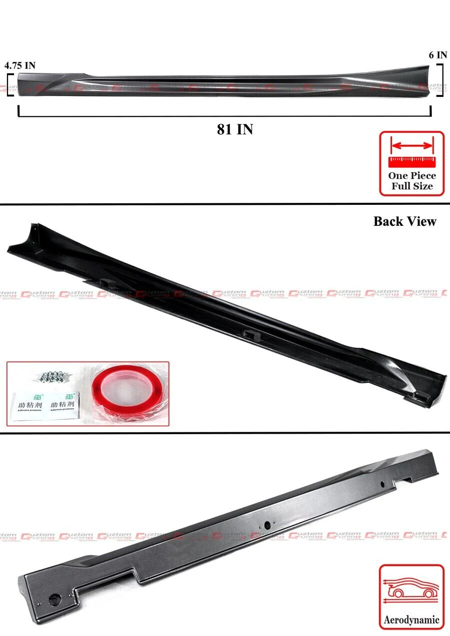 For 2018-2022 Honda Accord ACR Modern Steel Metallic Add On Side Skirt Extensions - Image 2