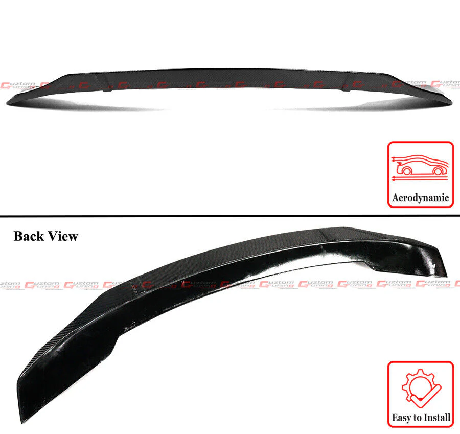 For 2018-2022 Honda Accord R-Style Real Carbon Fiber Rear Trunk Highkick Spoiler Wing - Image 2