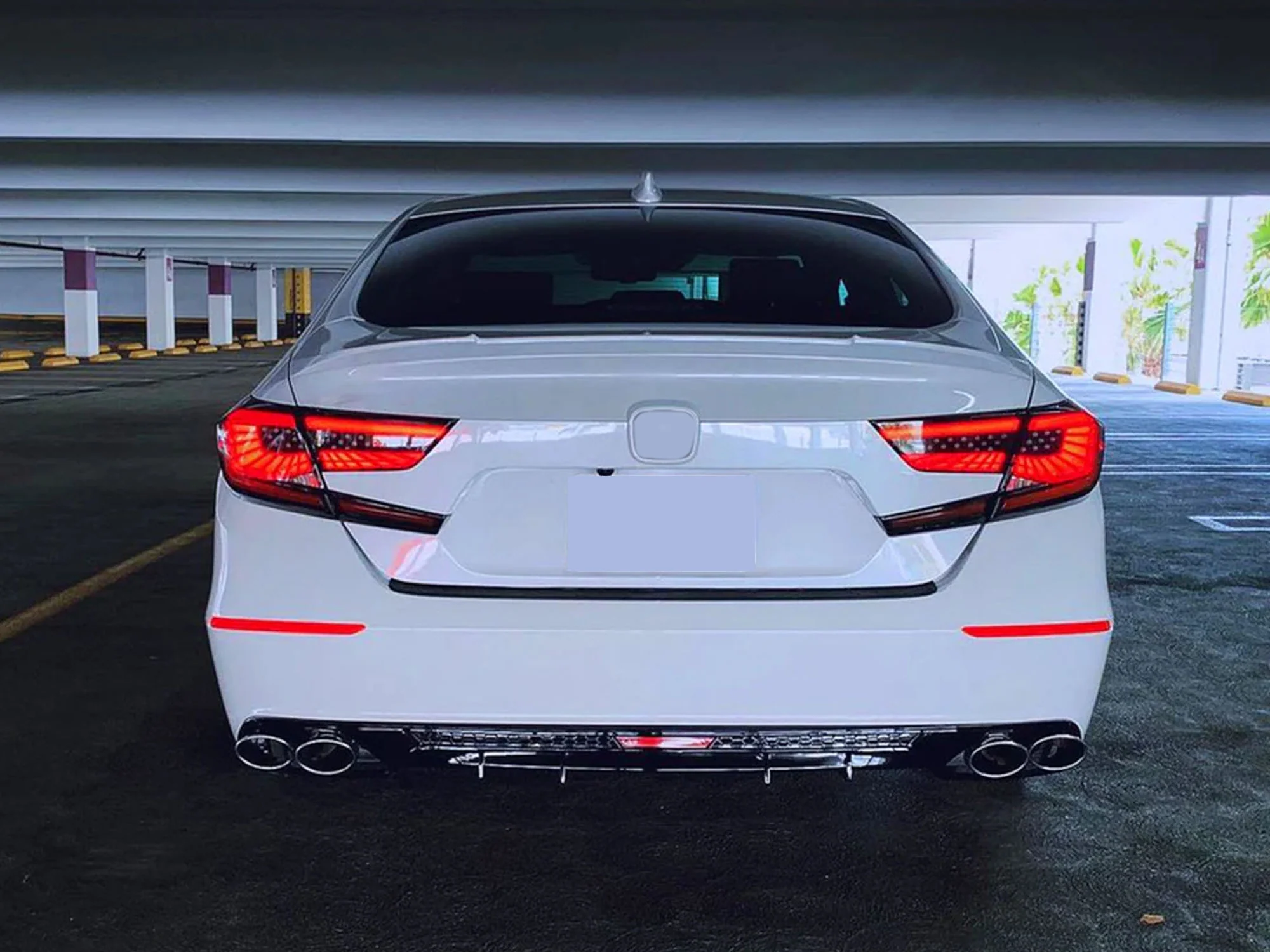 For 2018-2022 Honda Accord Sport/EX-L/Touring Quad Exhaust Muffler Tips Chrome - Image 2
