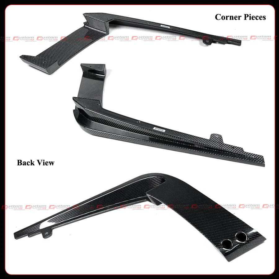For 2018-2023 BMW F90 M5 CTM LED Real Carbon Fiber Rear Bumper Diffuser + Extension - Image 5