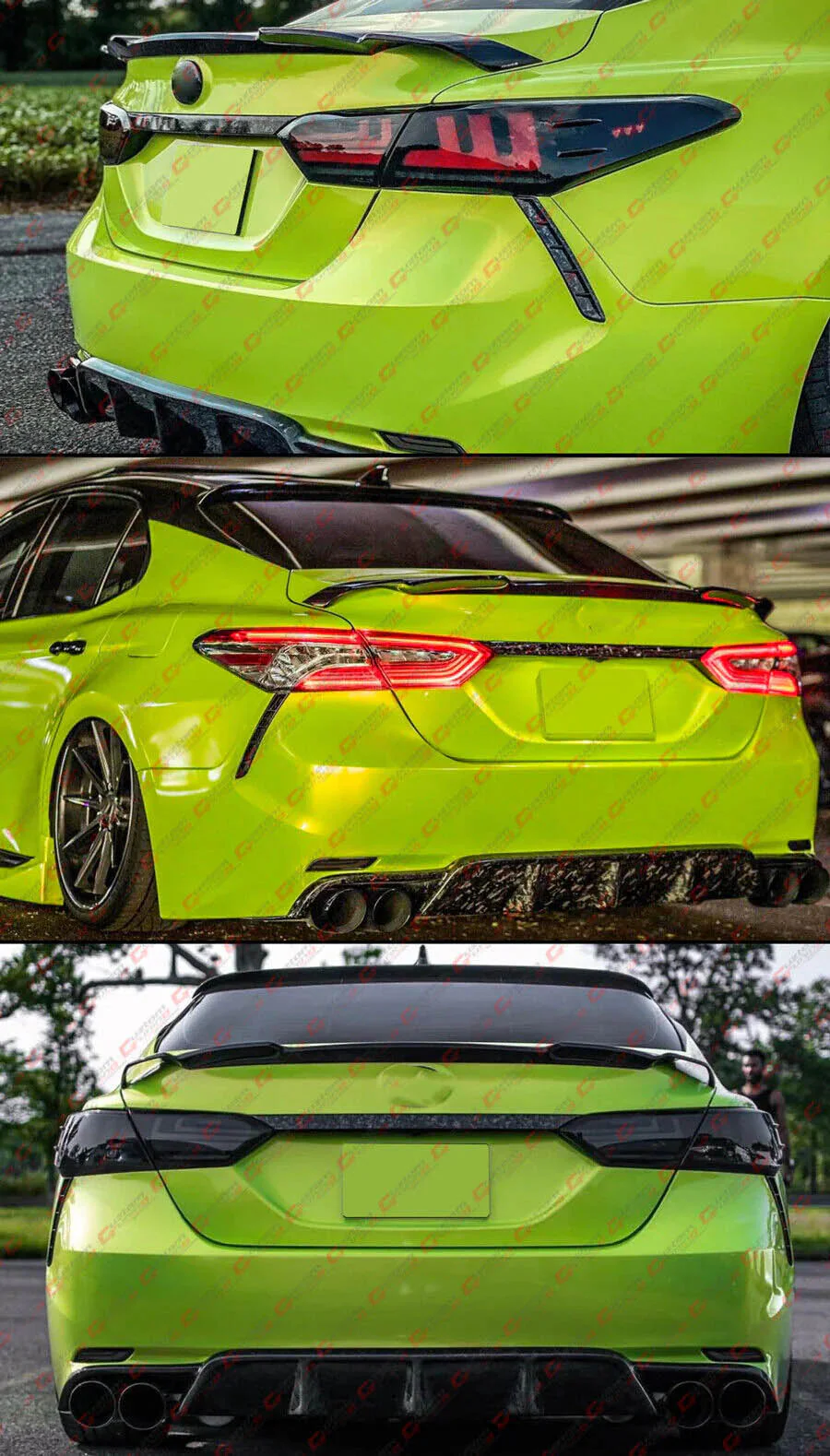 For 2018-2024 Toyota Camry SE XSE LE XLE Sedan Gloss Black Trunk Spoiler Wing - Image 5