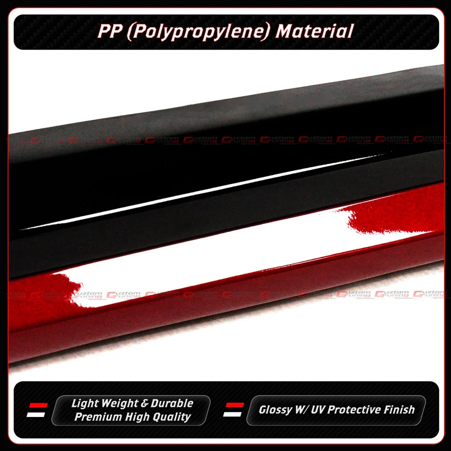 For 2018-2024 Toyota Camry Yofer Supersonic Red Black 2 Tone Side Skirt Extension - Image 7