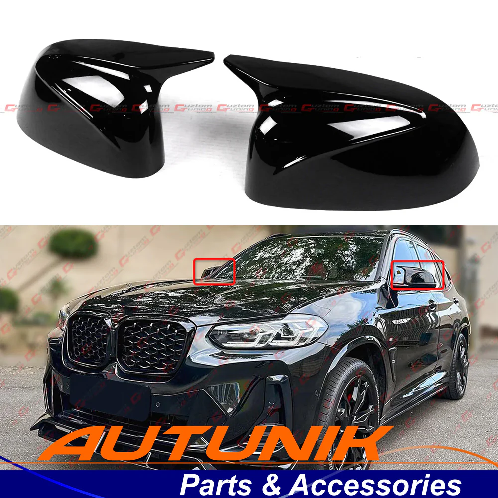 For 2018-2025 BMW G05 X5 X6 X3 X4 X7 M Style Gloss Black Mirror Cover Caps Overlay