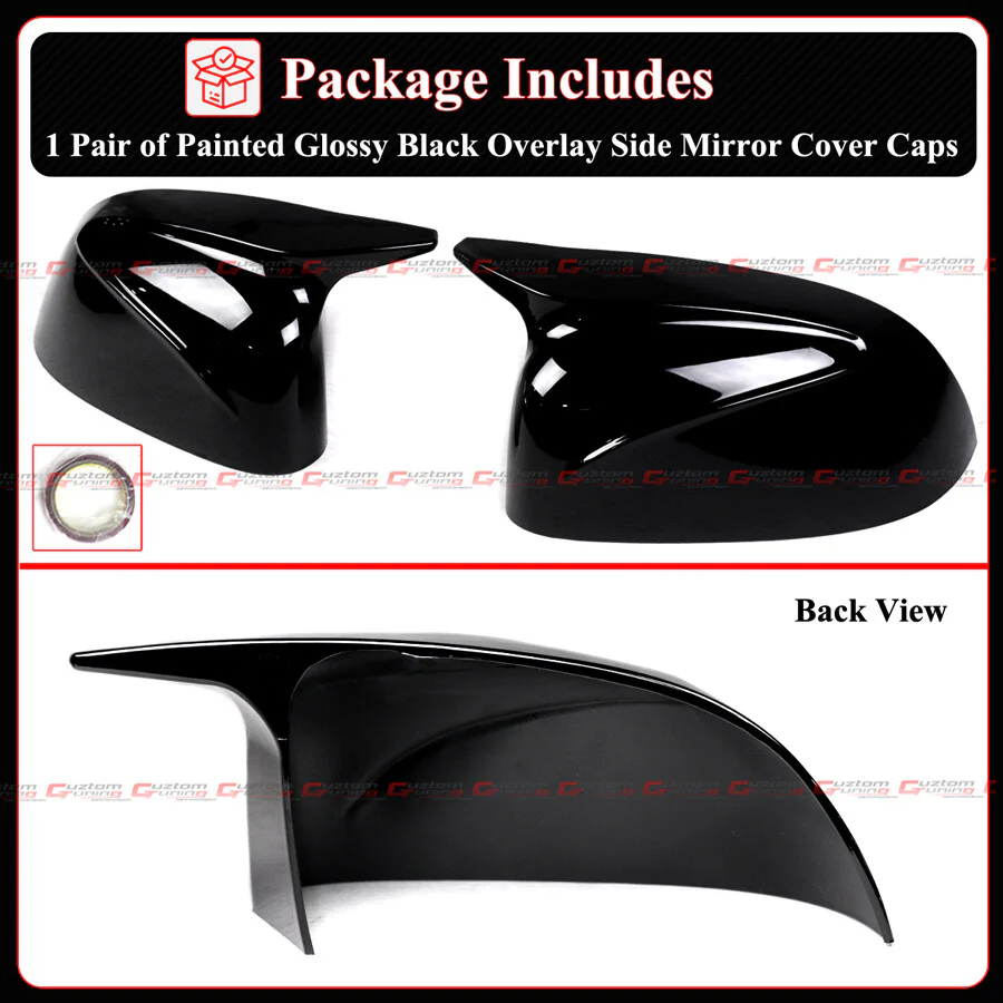 For 2018-2025 BMW G05 X5 X6 X3 X4 X7 M Style Gloss Black Mirror Cover Caps Overlay - Image 4