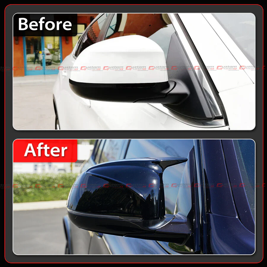 For 2018-2025 BMW G05 X5 X6 X3 X4 X7 M Style Gloss Black Mirror Cover Caps Overlay - Image 7