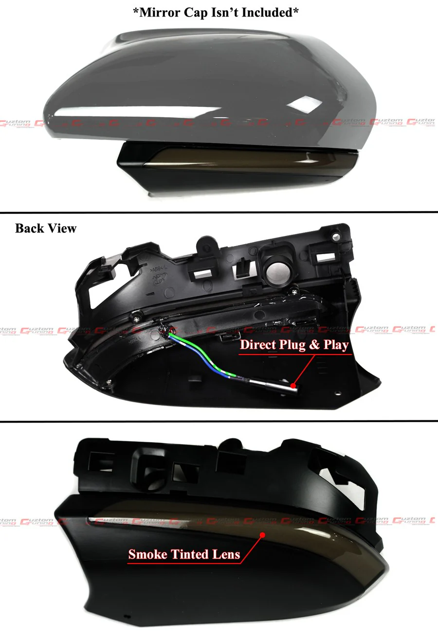 For 2018-2026 Toyota Camry Side Mirror Smoke LED Sequential Turn Signal Light Lamp - Image 3