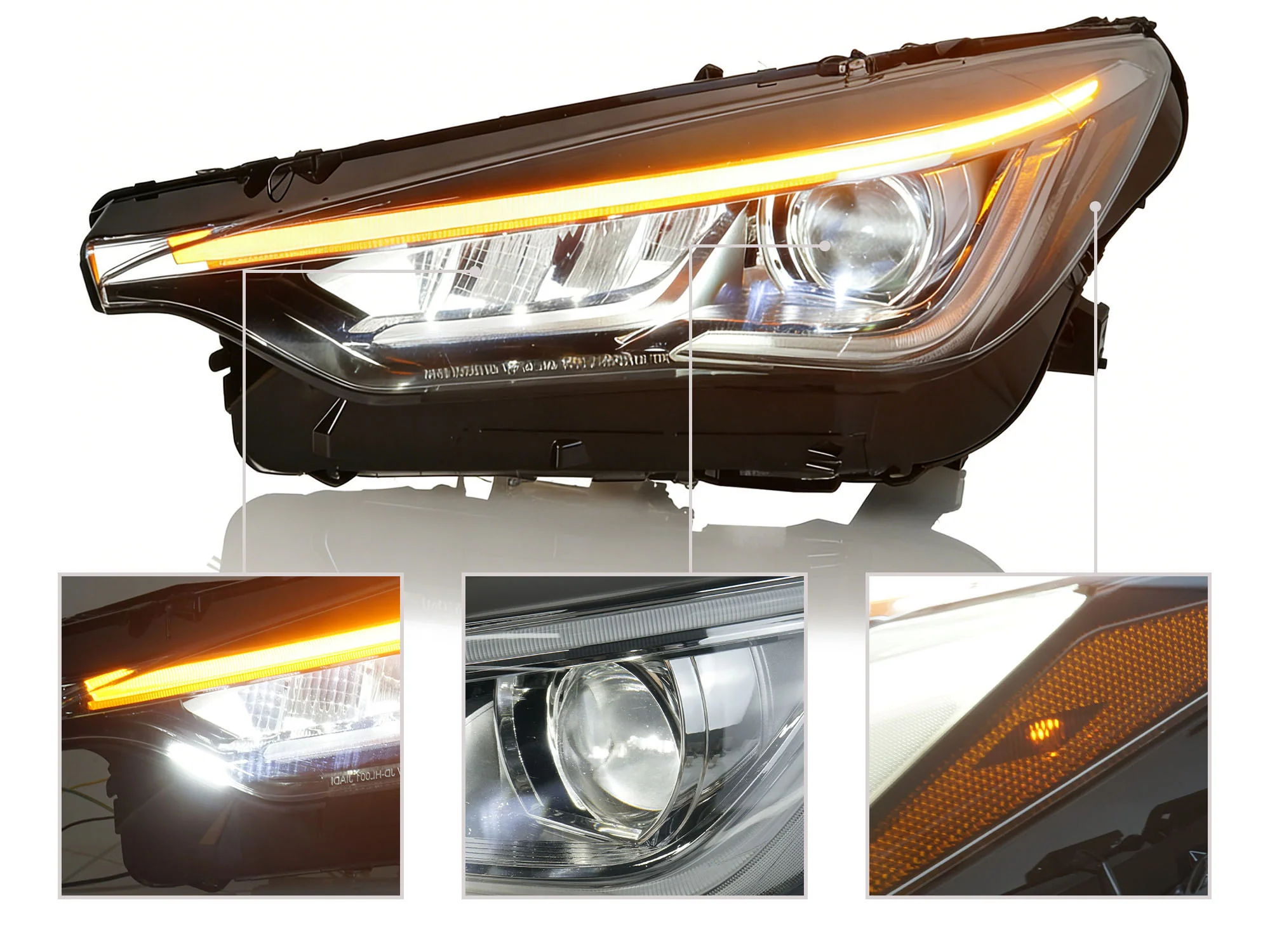 For 2019-2021 Infiniti QX50 2022 QX55 w/o AFS Projector Headlight Passenger Side - Image 6