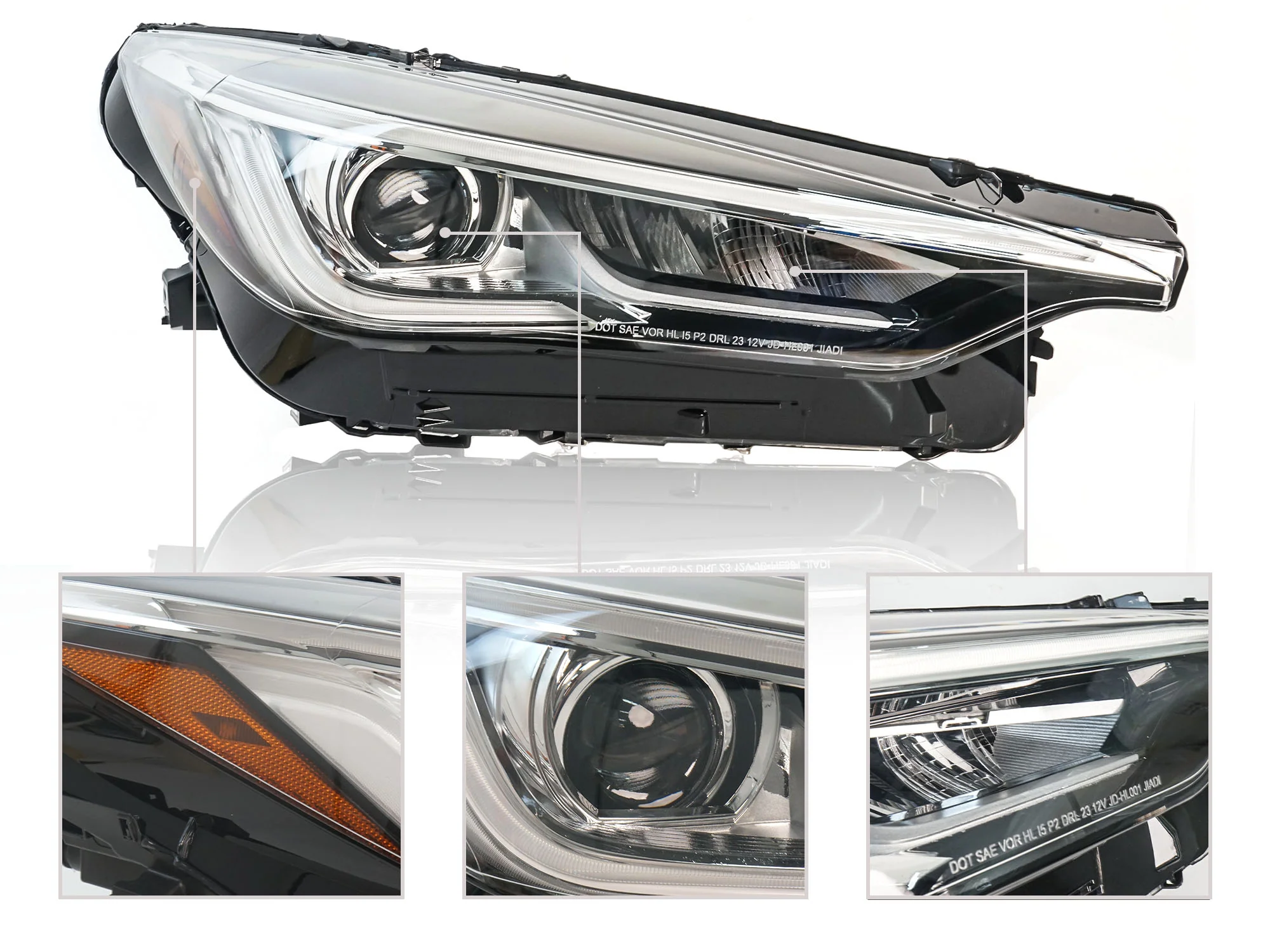 For 2019-2021 Infiniti QX50 2022 QX55 w/o AFS Projector Headlight Passenger Side - Image 7
