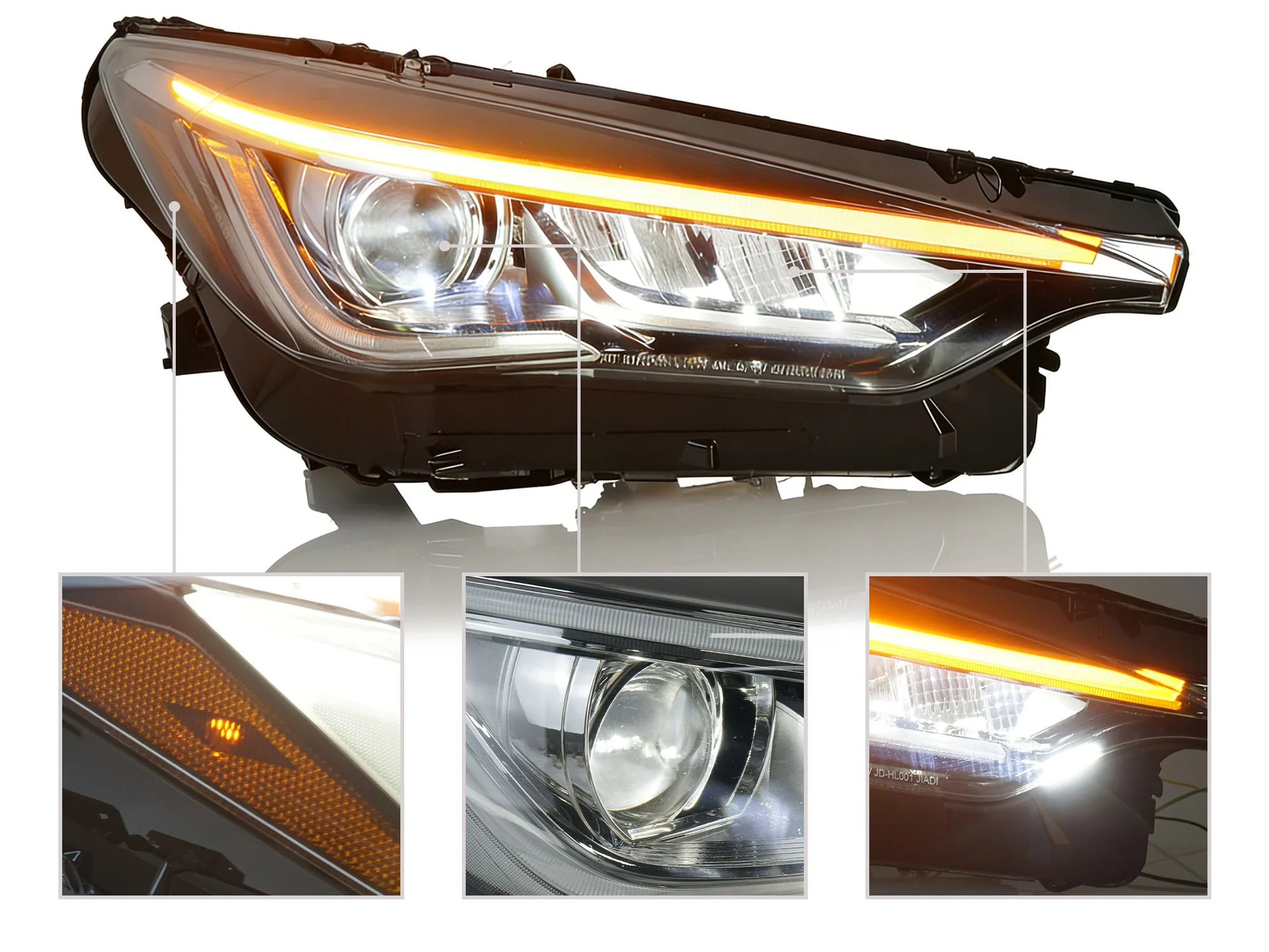 For 2019-2021 Infiniti QX50 2022 QX55 w/o AFS Projector Headlight Passenger Side - Image 8