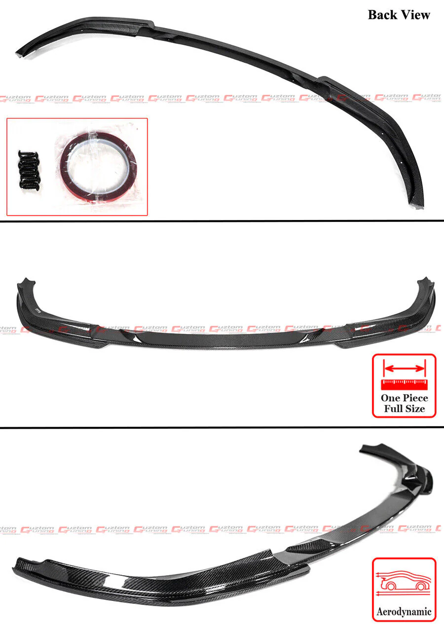 For 2019-2022 BMW G20 M340i 330i 3D Style Real Carbon Fiber Front Bunmper Lip Splitter - Image 2
