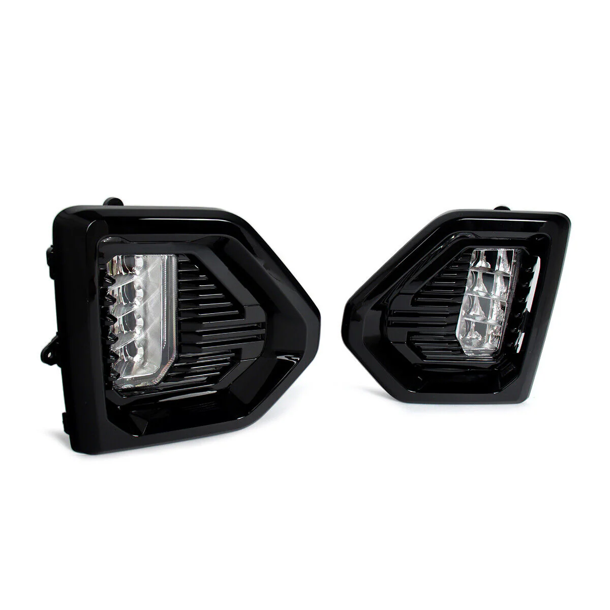 For 2019-2022 GMC Sierra 1500 Denali AT4 Fog Lights Lamp LED W/Black Bezels - Image 4