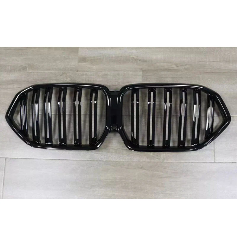 For 2019-2023 BMW X6 G06 Front LED Grille LED Bumper Kidney Grill Gloss Black - Image 5