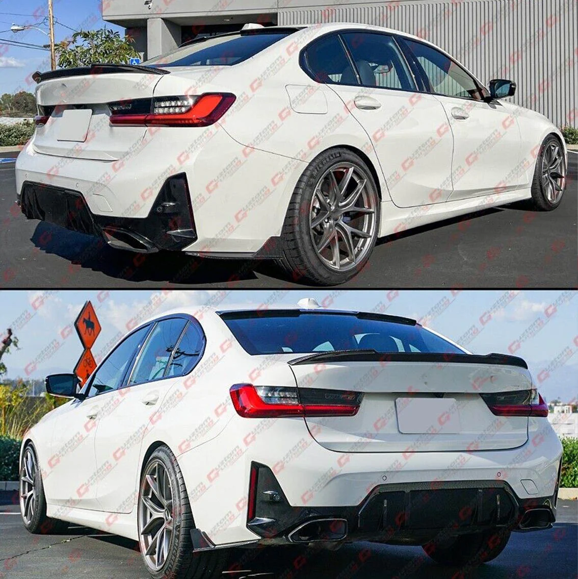 For 2019-2025 BMW G20 330i M340i M Sport Carbon Fiber Rear Bumper Winglet Extension - Image 6