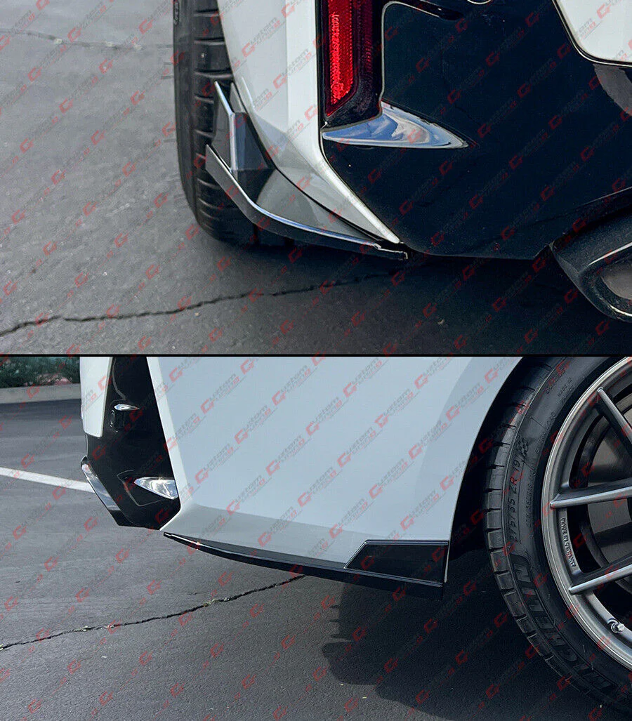 For 2019-2025 BMW G20 330i M340i M Sport Gloss Black Rear Bumper Winglet Extension - Image 3