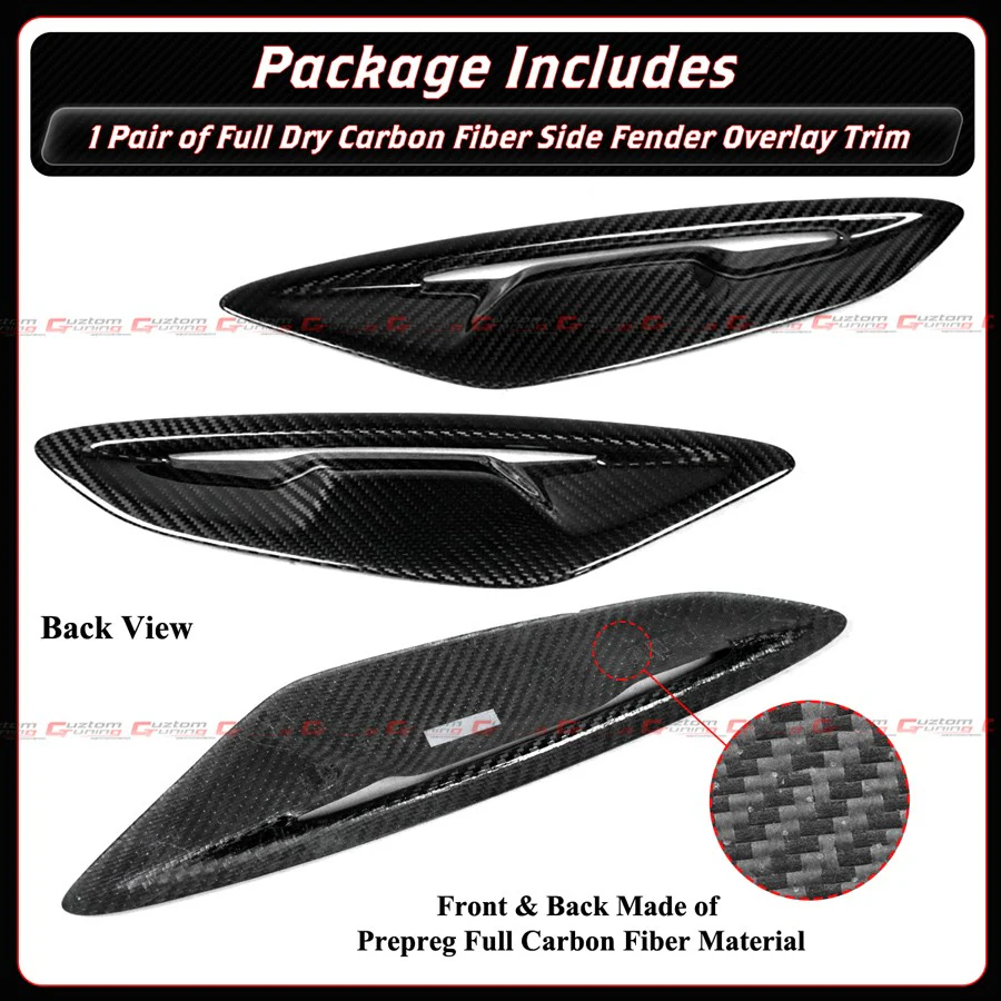 For 2019-2026 BMW G14 G15 G16 840i Full Carbon Fiber Fender Garnish Side Trim Cover - Image 4