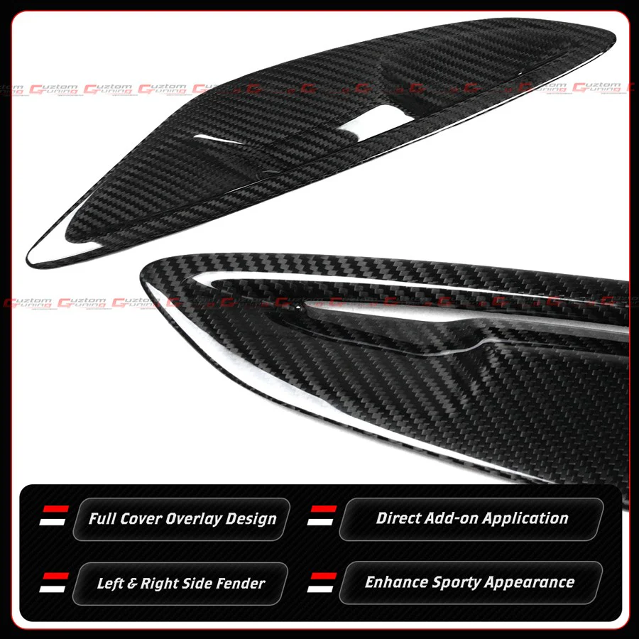For 2019-2026 BMW G14 G15 G16 840i Full Carbon Fiber Fender Garnish Side Trim Cover - Image 5