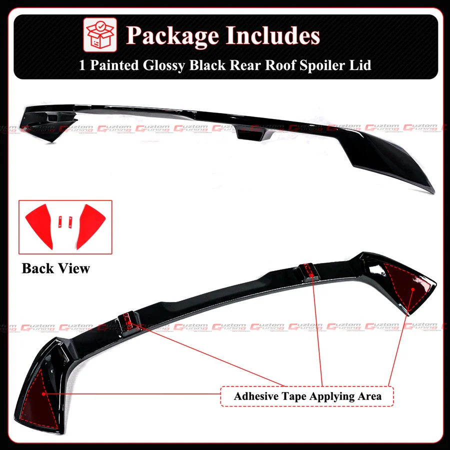 For 2019-2026 BMW X7 G07 M60i Gloss Black Rear Roof Spoiler Wing Extension - Image 2