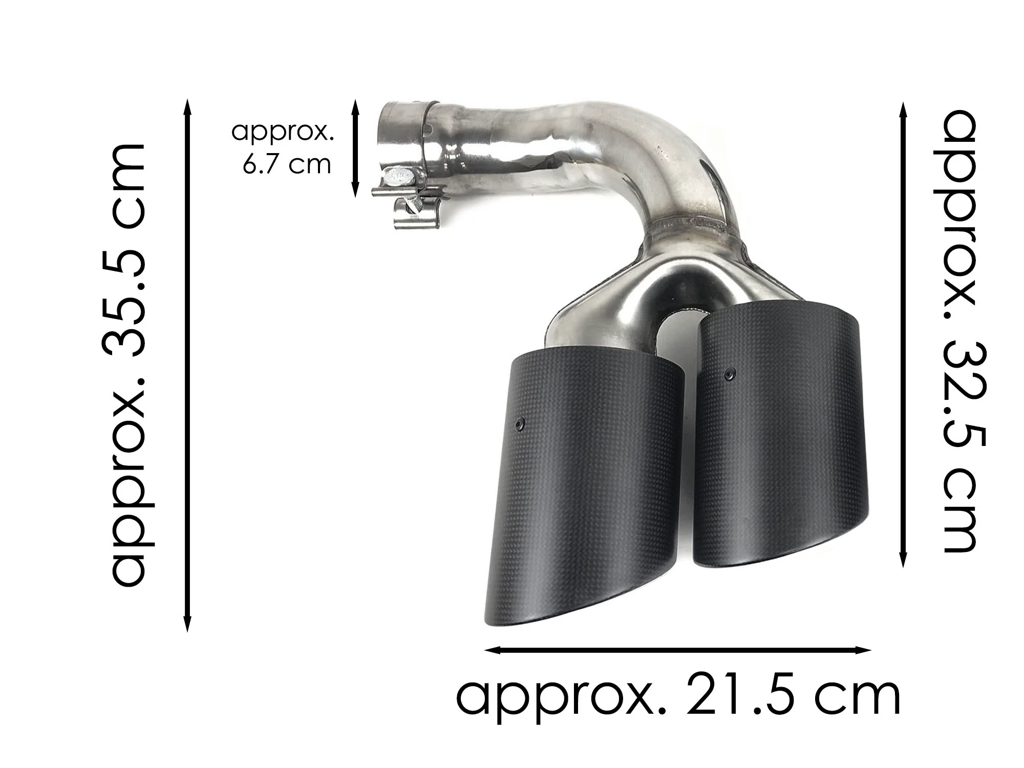 Real Carbon Fiber Exhaust Tips Muffler for 2019-2026  Porsche Cayenne Base 9Y0 - Image 13