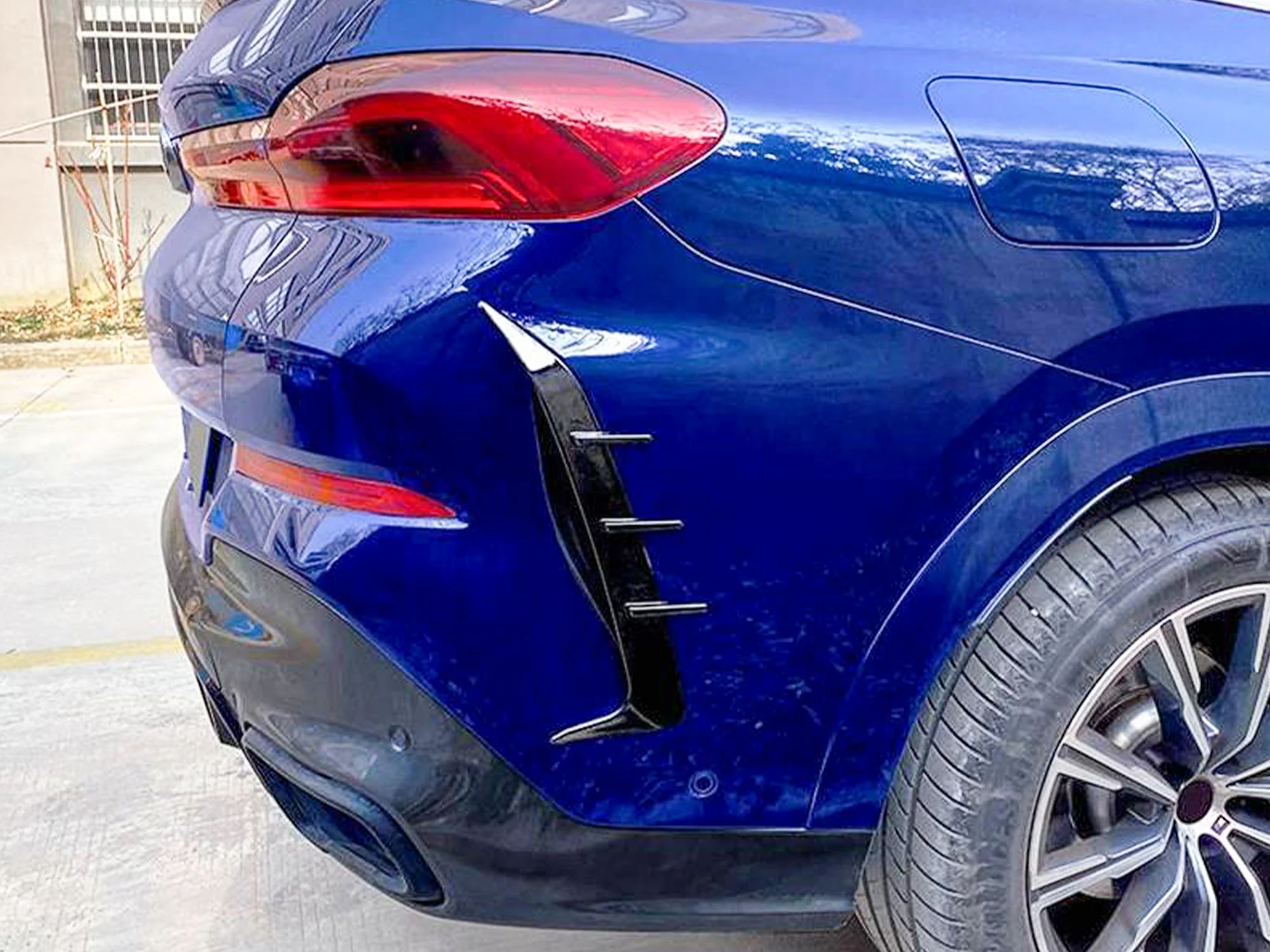 For 2019+ BMW X6 G06 M Sport Rear Bumper Side Air Vent Trim Cover Spoiler Black - Image 3