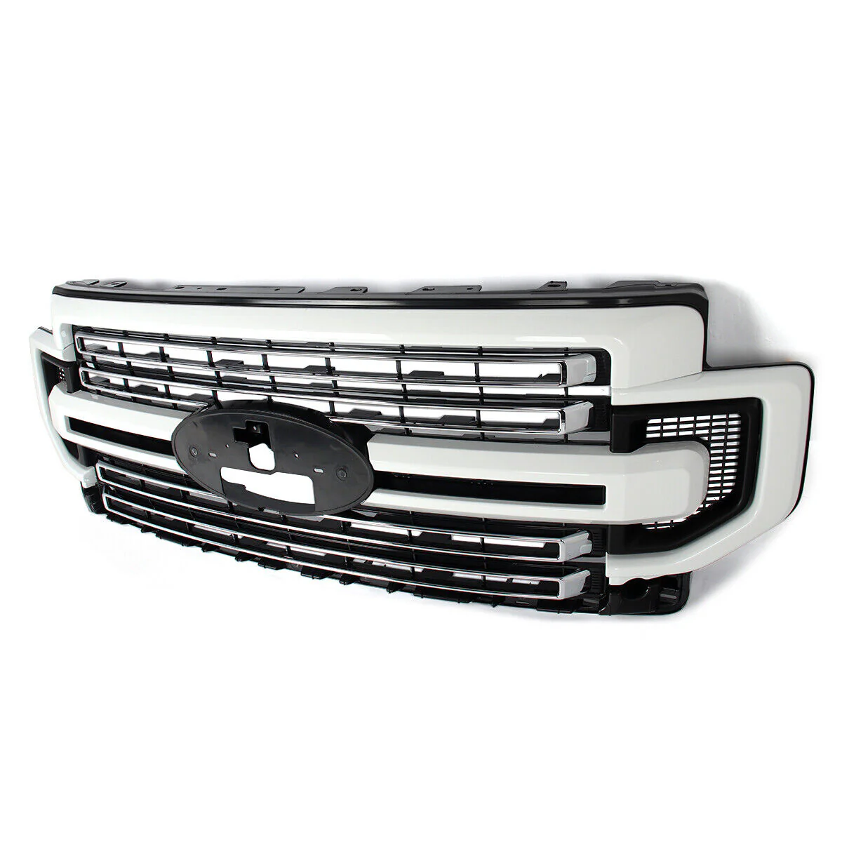 For 2020-2022 Ford F250 F350 F450 Super Duty LIMITED Front Bumper Upper Grille Oxford White - Image 5