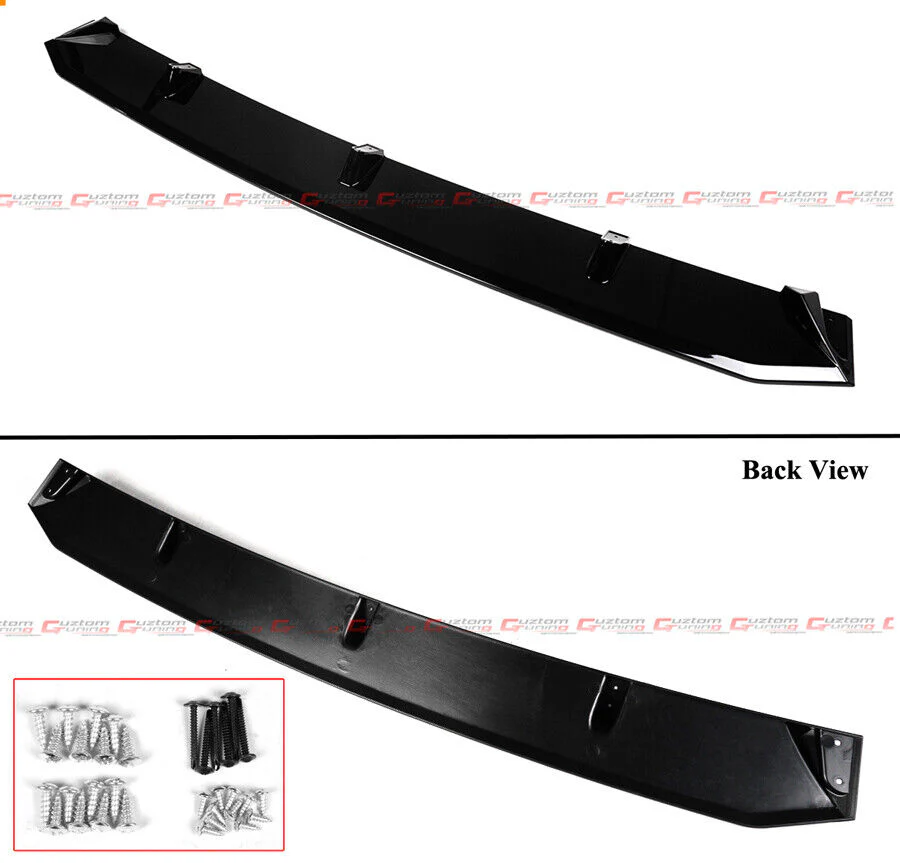 For 2020-2023 BMW F95 X5M Pre-LCI R Style Gloss Black Front Bumper Lip Splitter - Image 3